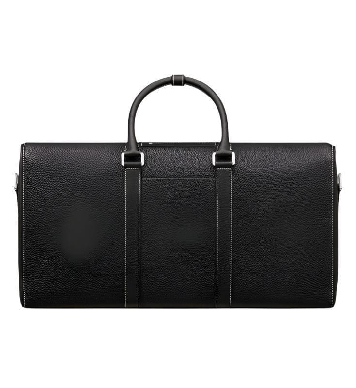 Dior Lingot 50 Duffle Bag In Black Grained Calfskin | Banlieue91