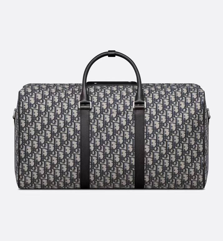 Dior Men Lingot 50 Bag Beige and Black Dior Oblique Jacquard | Banlieue91