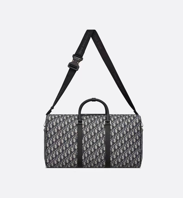 Dior Men Lingot 50 Bag Beige and Black Dior Oblique Jacquard | Banlieue91