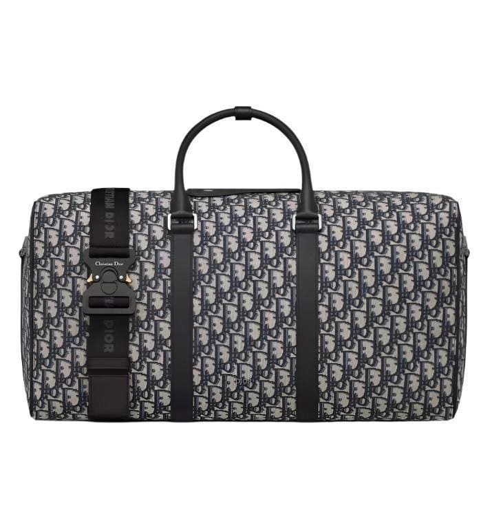 Dior Men Lingot 50 Bag Beige and Black Dior Oblique Jacquard | Banlieue91