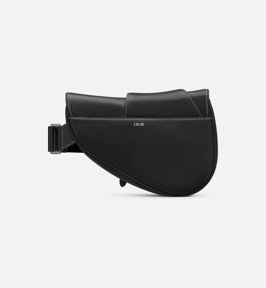 Dior Saddle Bag Black Grained Calfskin | Banlieue91