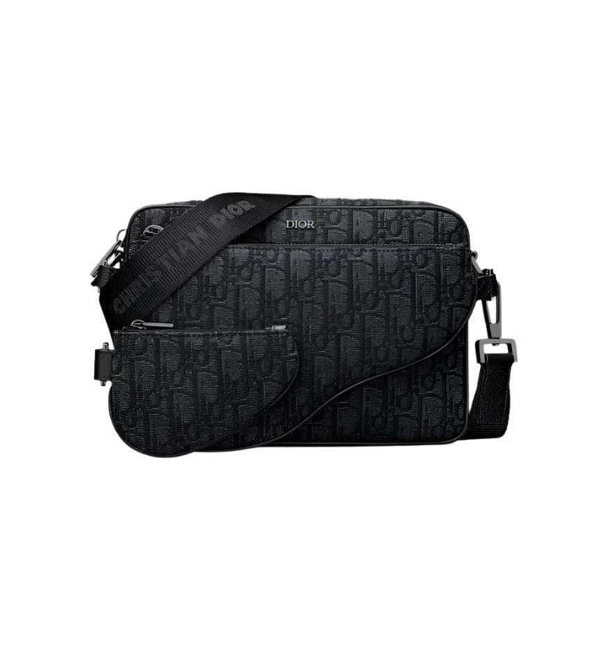 Dior Saddle Triple Pouch Beige and Black Dior Oblique Jacquard | Banlieue91