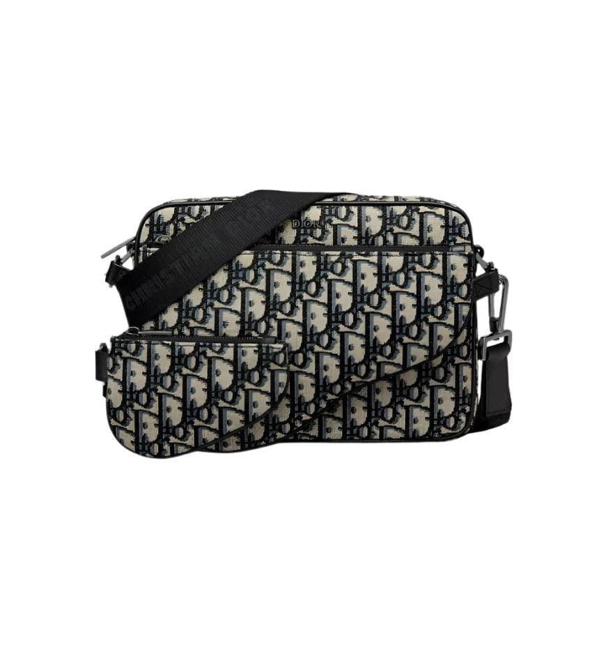 Dior Saddle Triple Pouch Black Dior Oblique Jacquard | Banlieue91