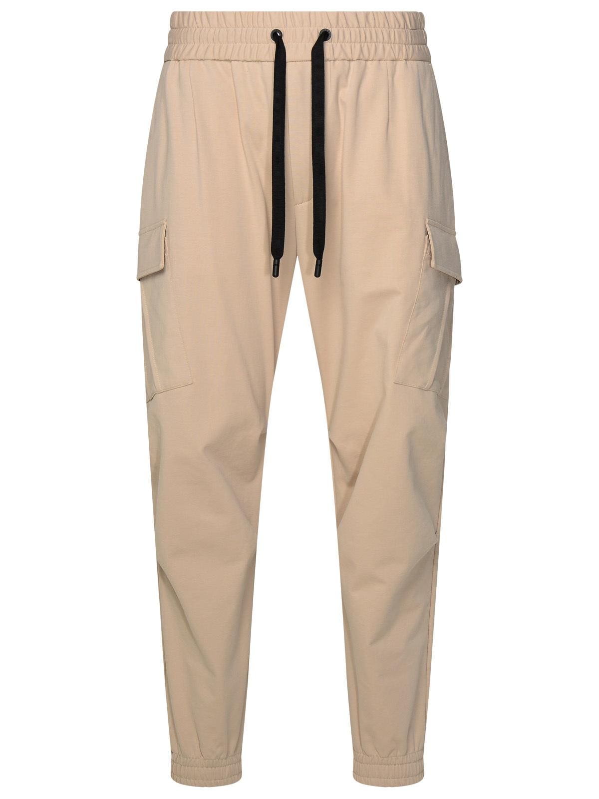 Dolce & Gabbana Beige Cotton Blend Trousers | Banlieue91