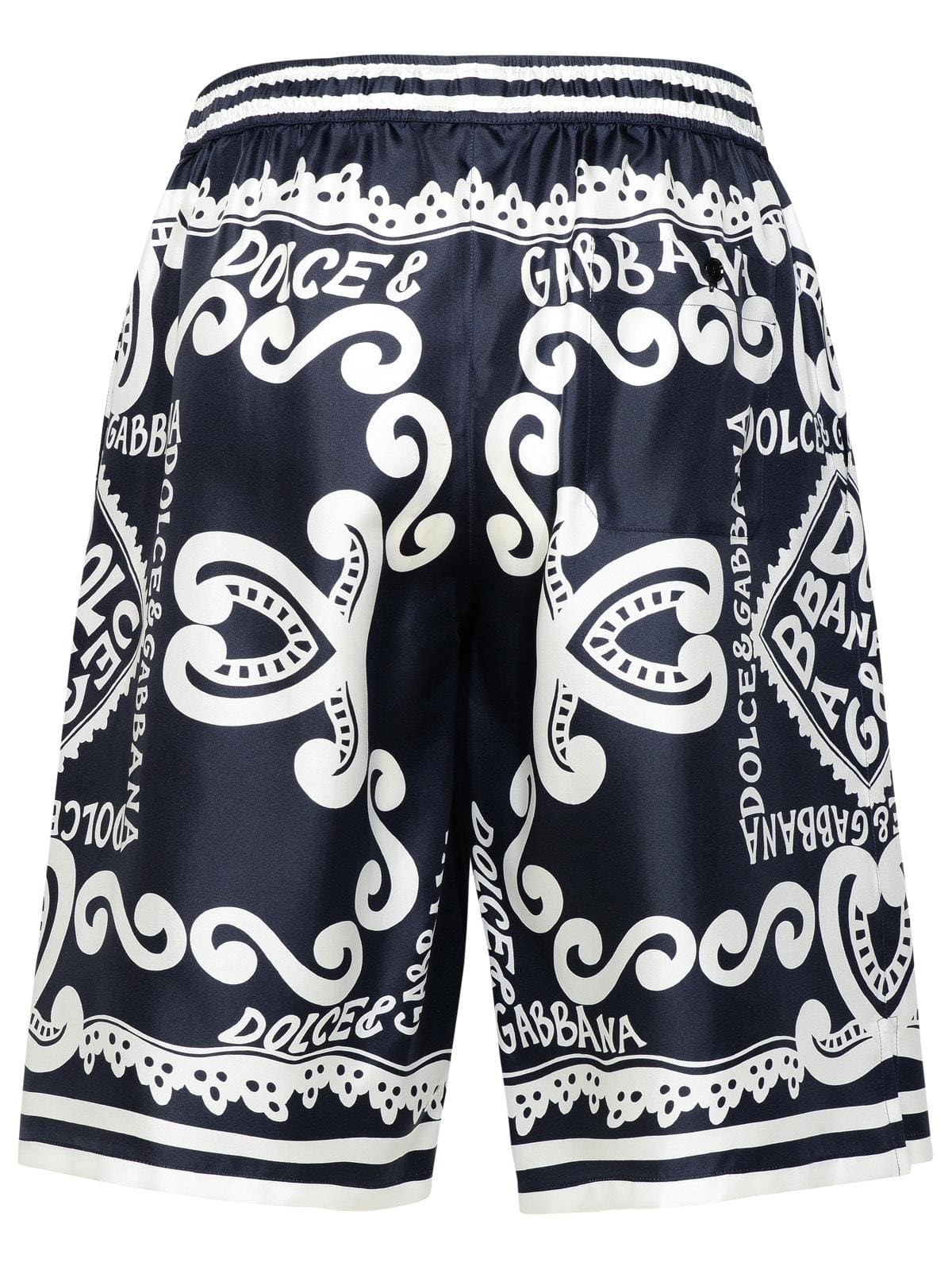 Dolce & Gabbana Bermuda Shorts Navy Silk Joggers | Banlieue91