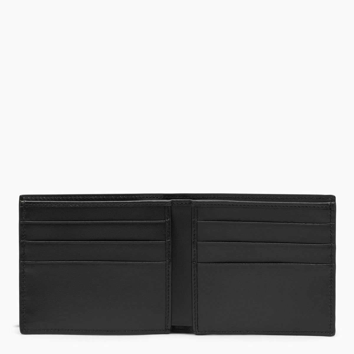 Dolce&Gabbana Black Leather Bi Fold Wallet With Logo | Banlieue91