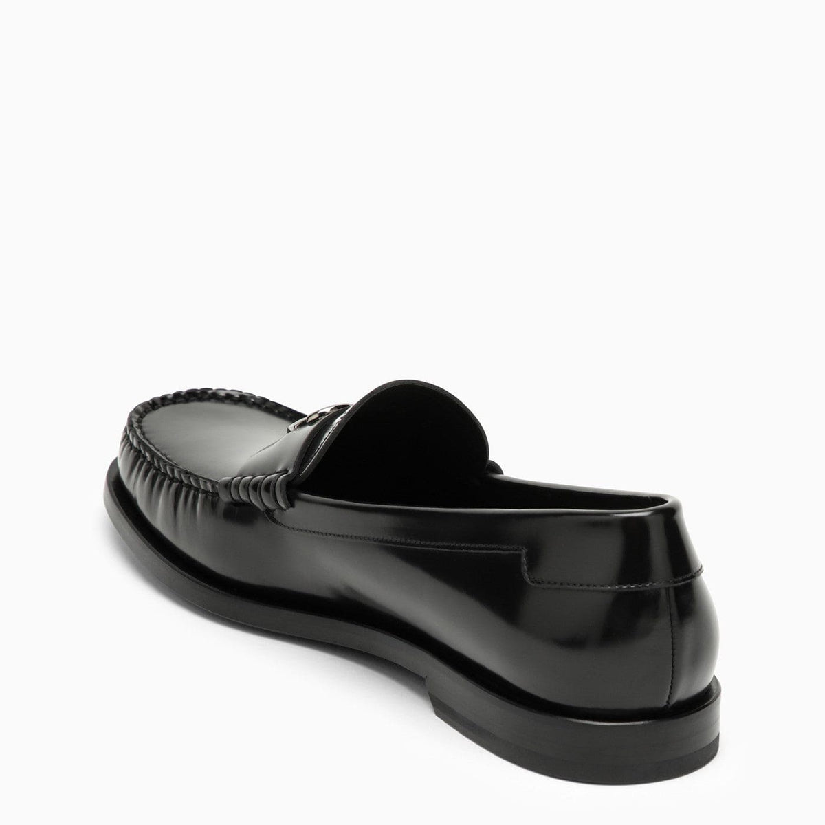 Dolce&Gabbana Black Leather Loafer With Logo | Banlieue91