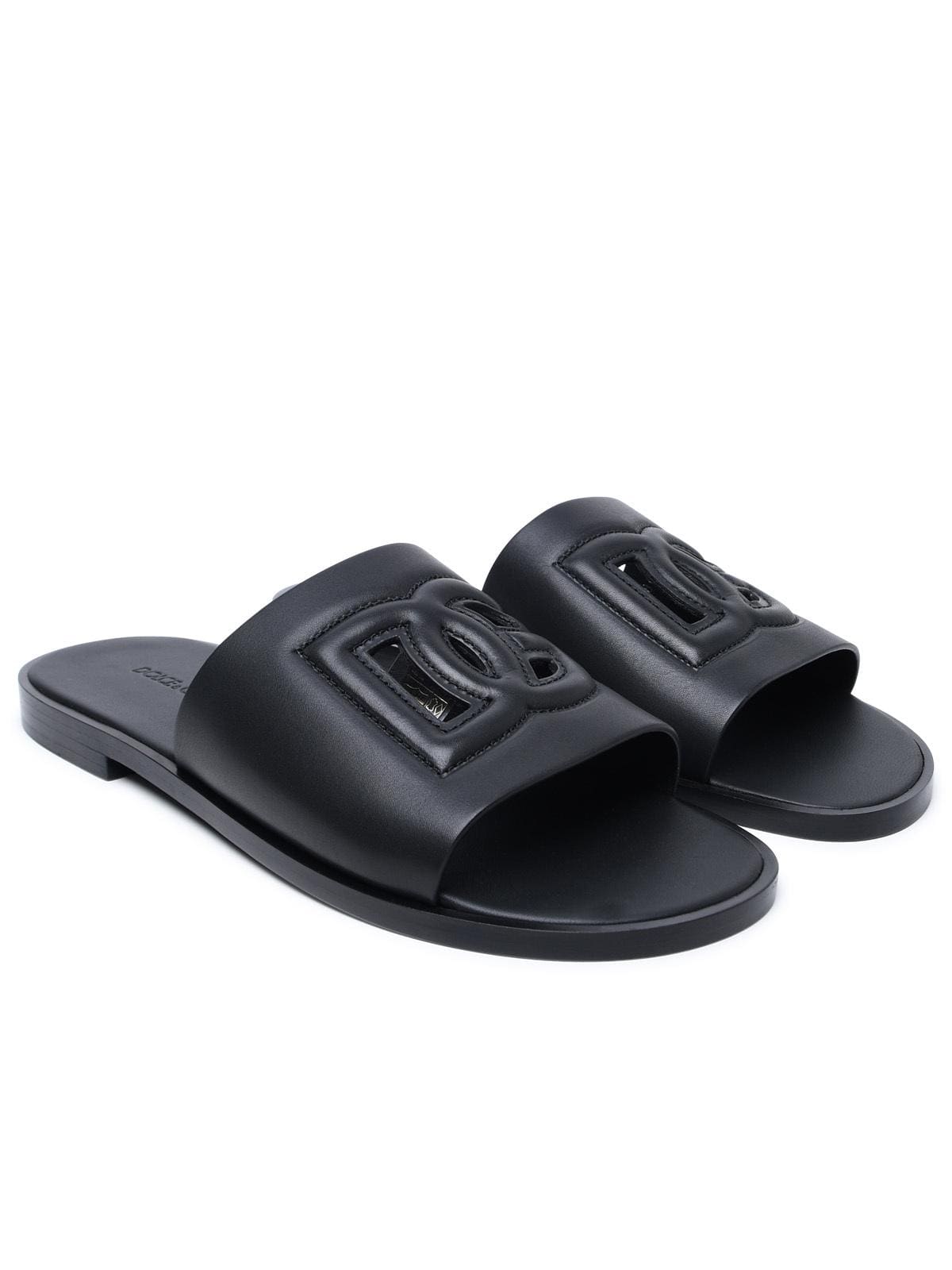 Dolce & Gabbana Black Nappa Slippers | Banlieue91