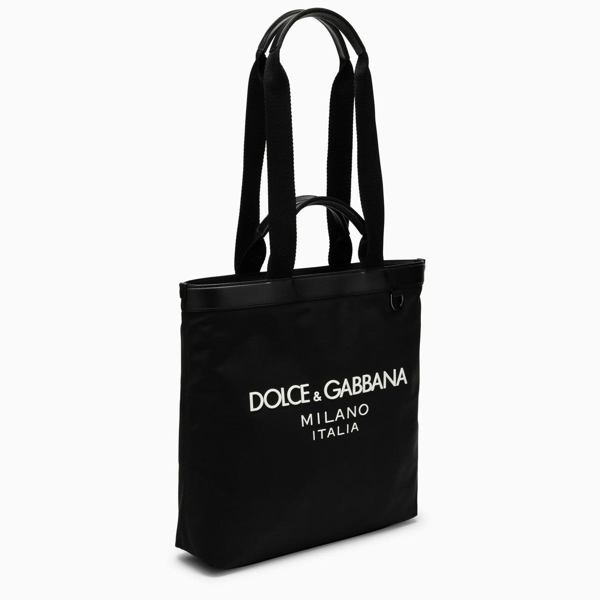 Dolce&Gabbana Black Nylon Shopping Bag With Logo | Banlieue91