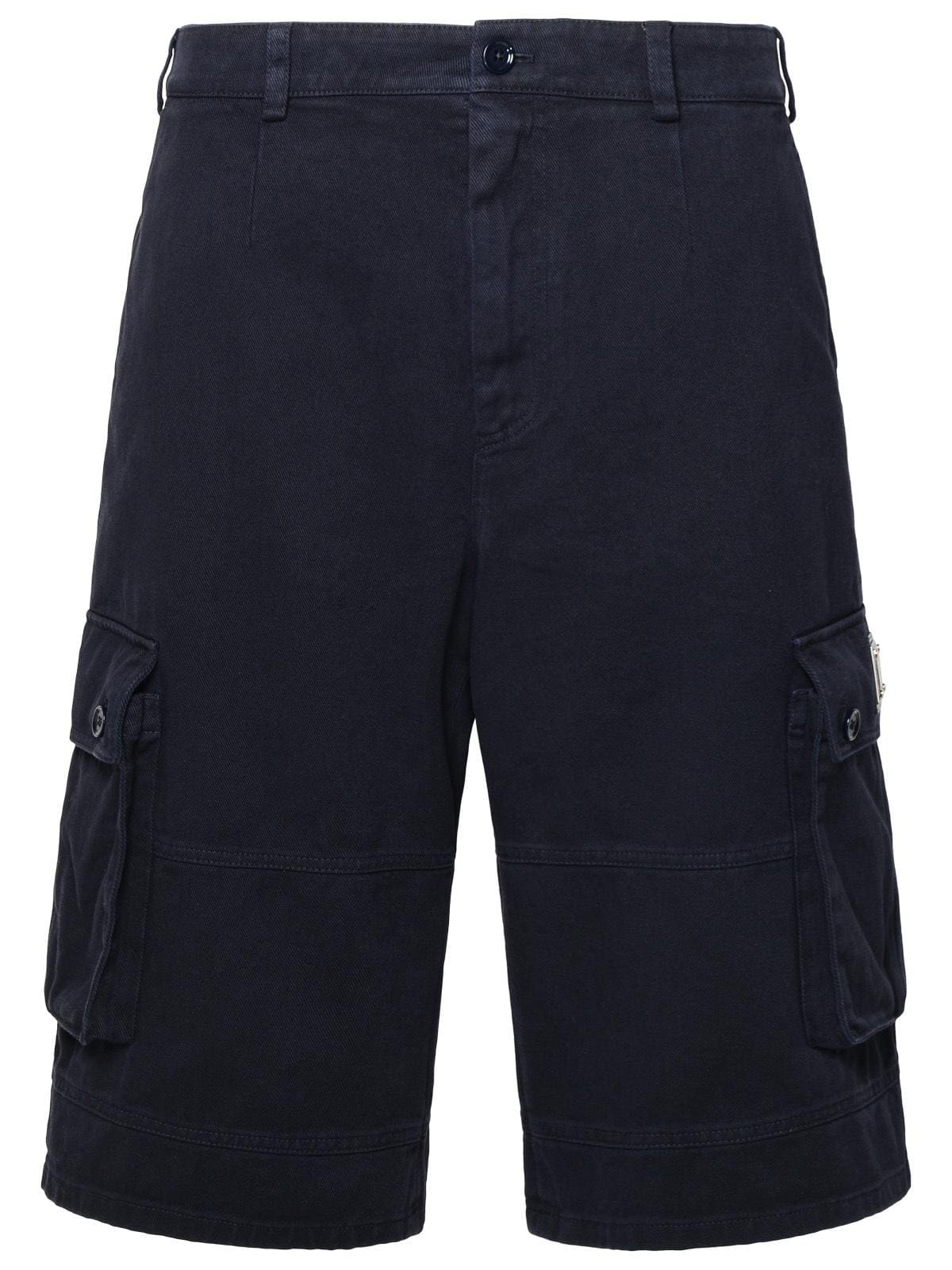 Dolce & Gabbana Blue Cotton Cargo Bermuda Shorts | Banlieue91