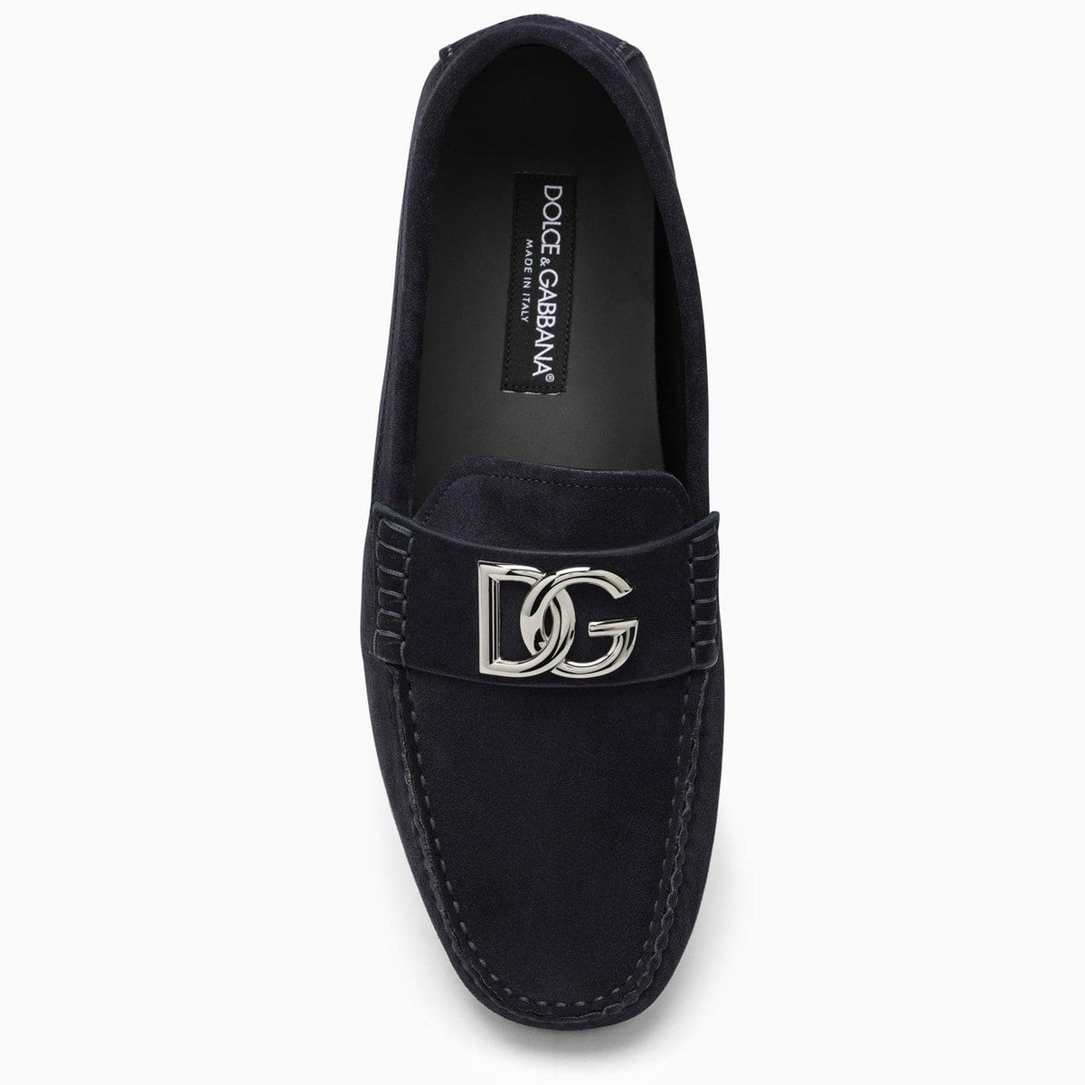Dolce&Gabbana Blue Suede Loafer With Logo | Banlieue91