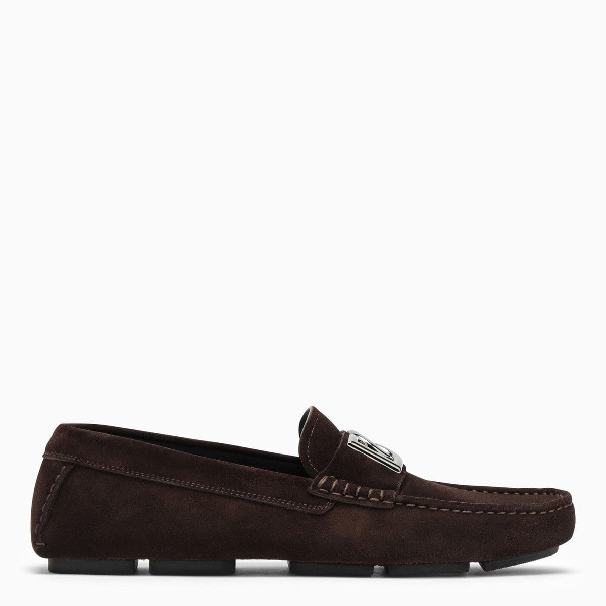 Dolce&Gabbana Brown Suede Loafer With Logo | Banlieue91