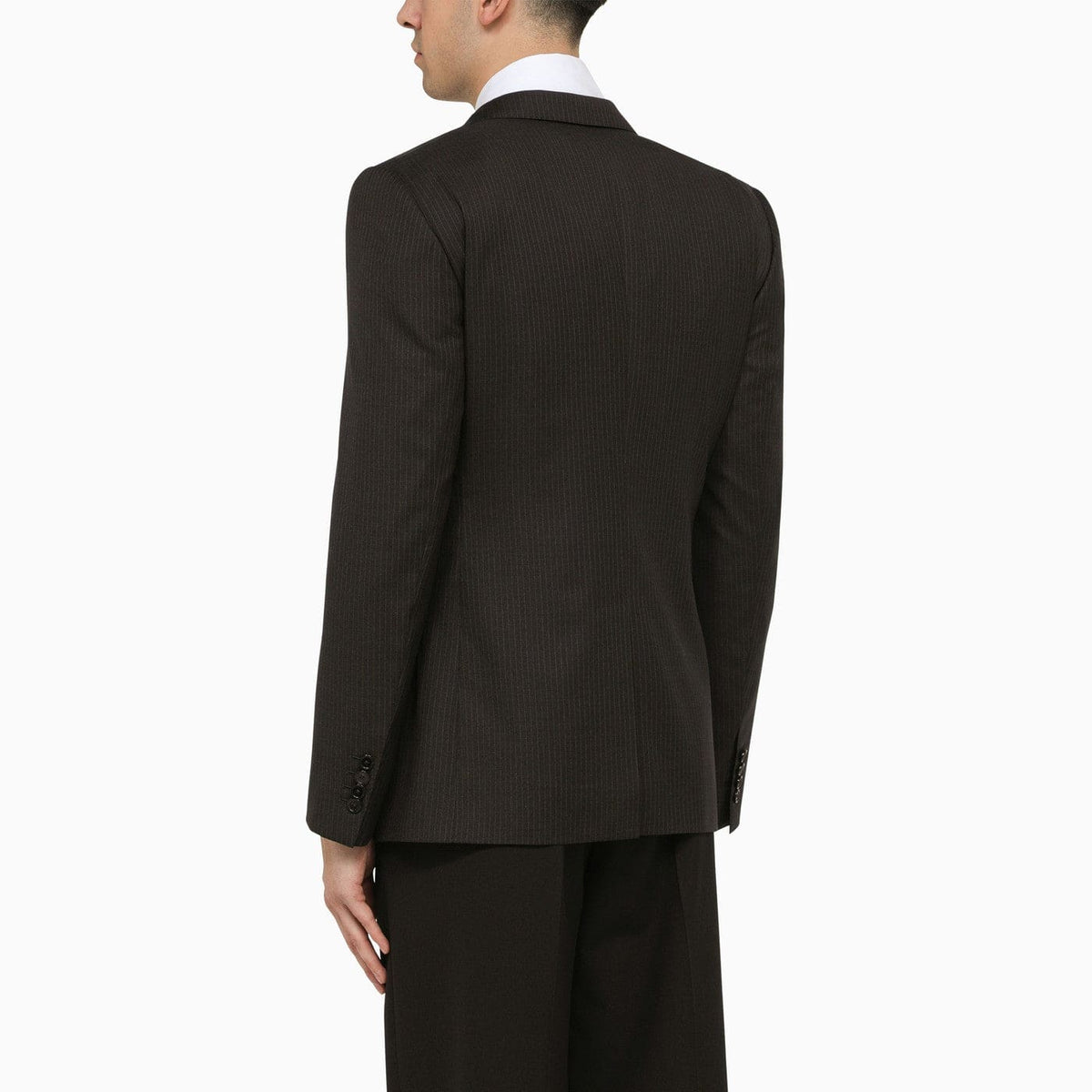 Dolce&Gabbana Dark Grey Single Breasted Pinstripe Jacket | Banlieue91