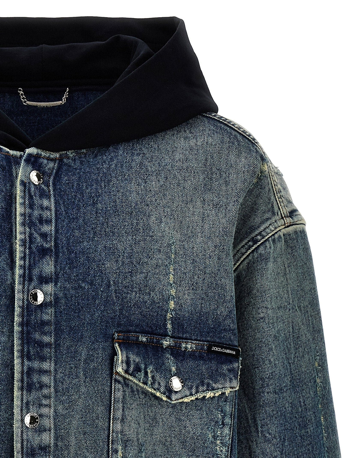 Dolce & Gabbana Denim Hooded Overshirt | Banlieue91