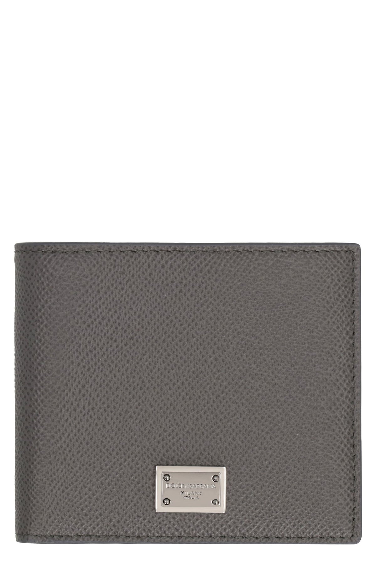 DOLCE & GABBANA Leather Flap-Over Wallet - Compact Size | Banlieue91