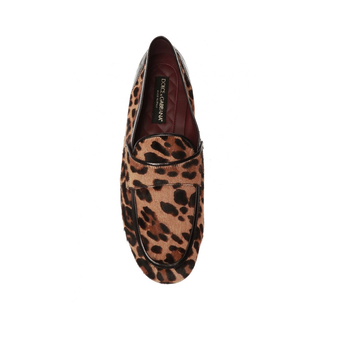 Dolce & Gabbana Leopard Print Pony Hair Loafers | Banlieue91