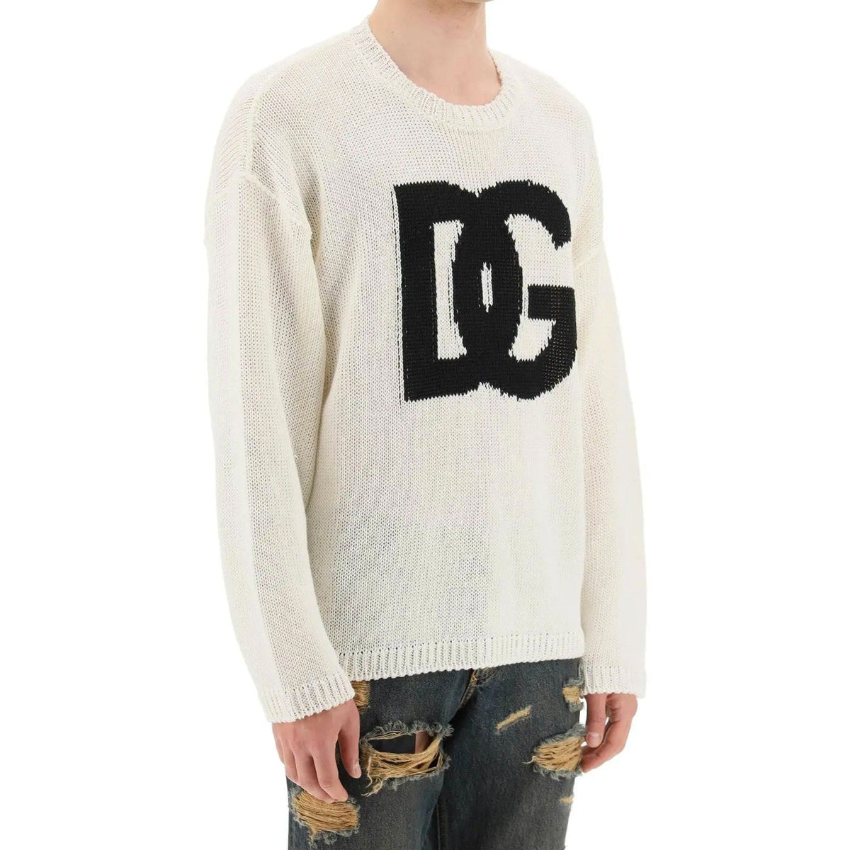Dolce & Gabbana Linen Logo Sweater | Banlieue91