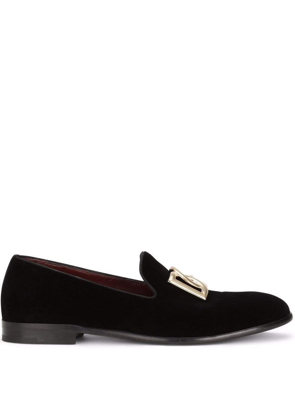 Dolce & Gabbana Logo Velvet Loafers | Banlieue91