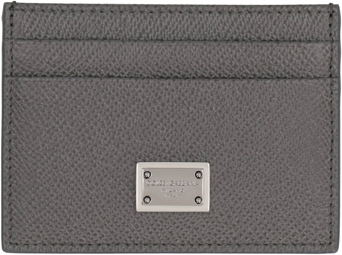 DOLCE & GABBANA Mini Leather Card Holder with Dauphine Print | Banlieue91