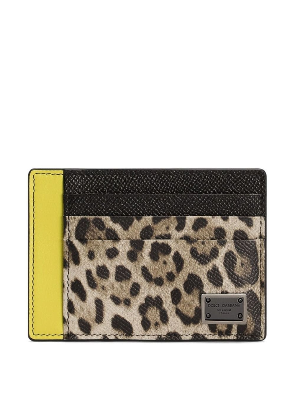 DOLCE & GABBANA Mini Leather Wallet with Leopard Print Design | Banlieue91