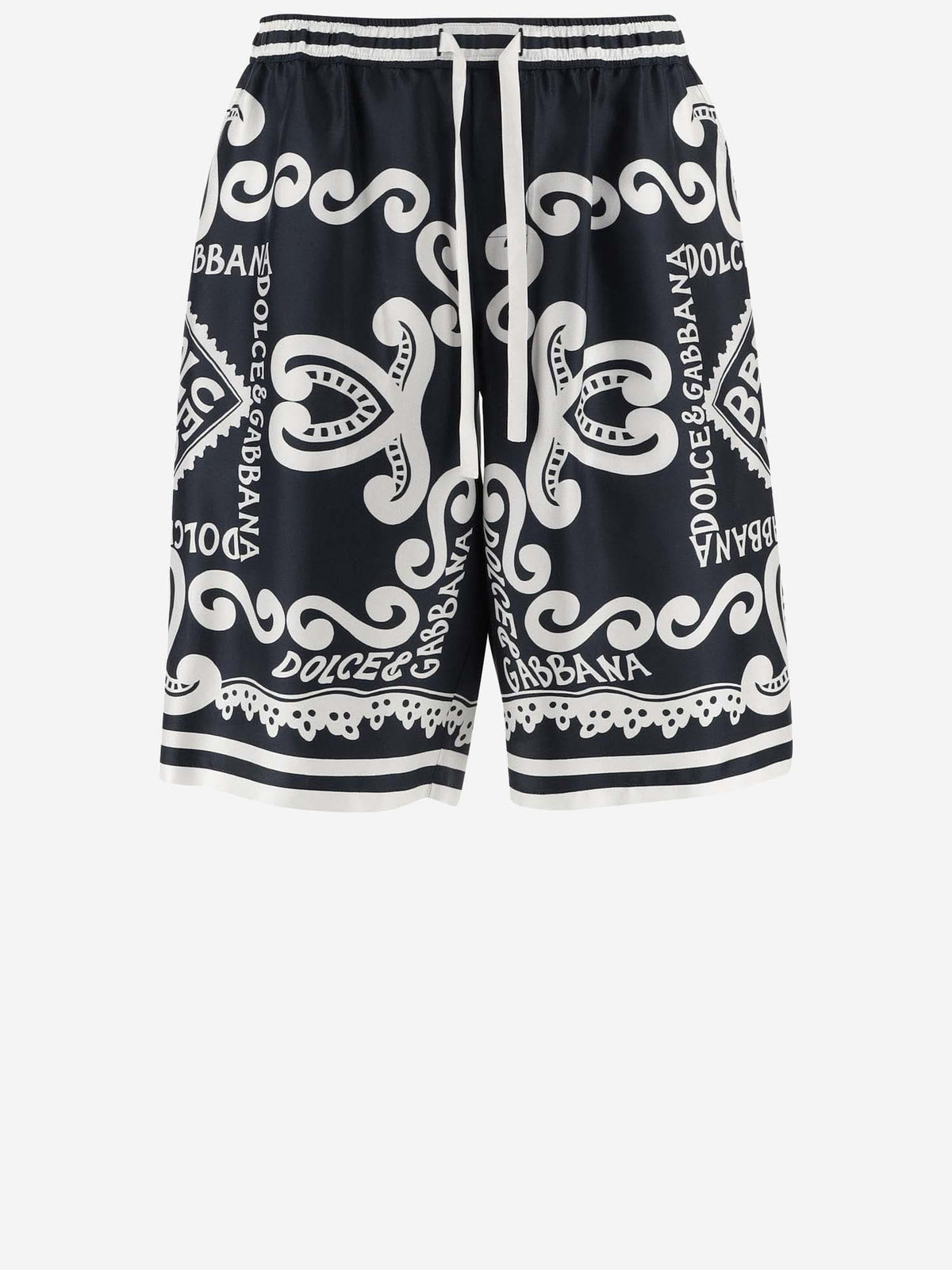 Dolce & Gabbana Printed Silk Bermuda Shorts | Banlieue91