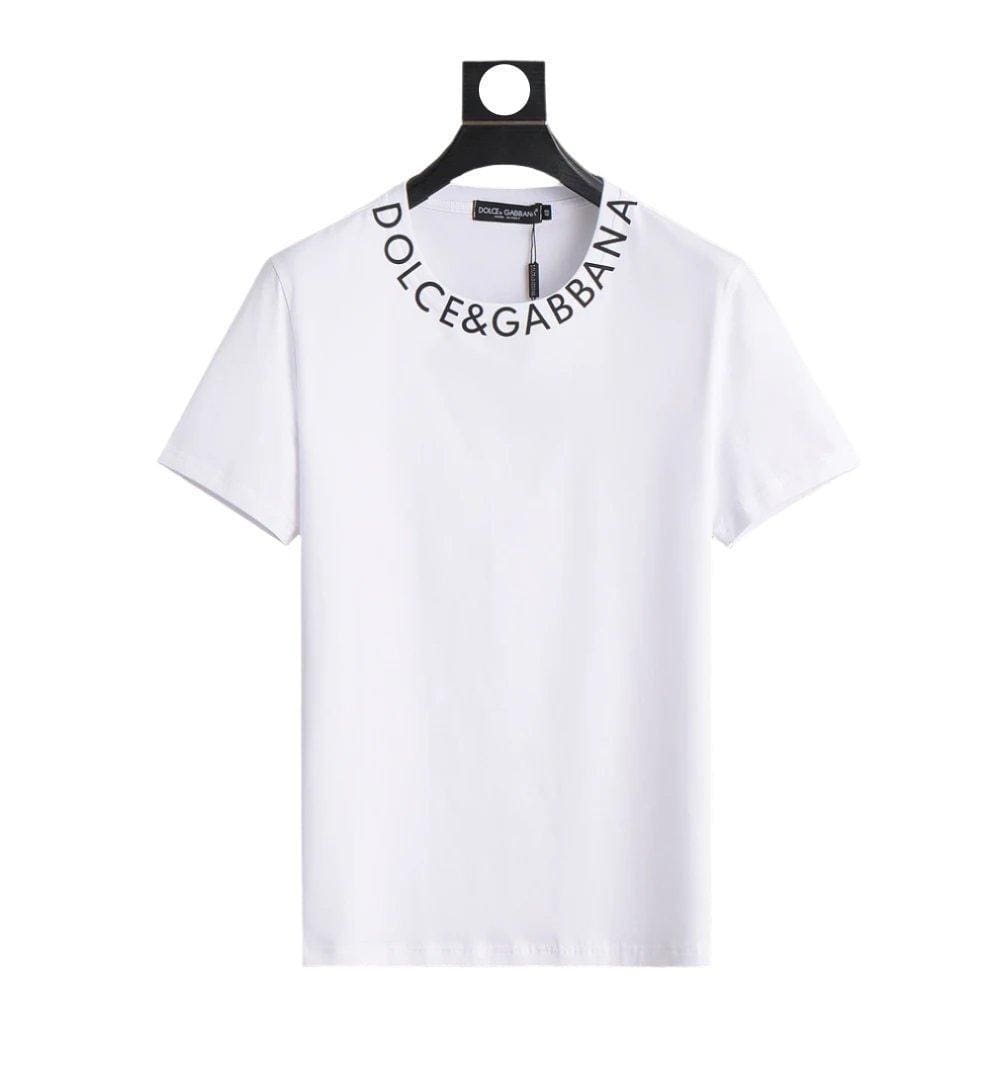 Dolce & Gabbana T-Shirt Without Collar 'White & Black' | Banlieue91