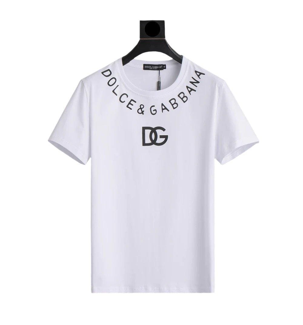 Dolce & Gabbana T-Shirt Without Collar 'White & Black' | Banlieue91