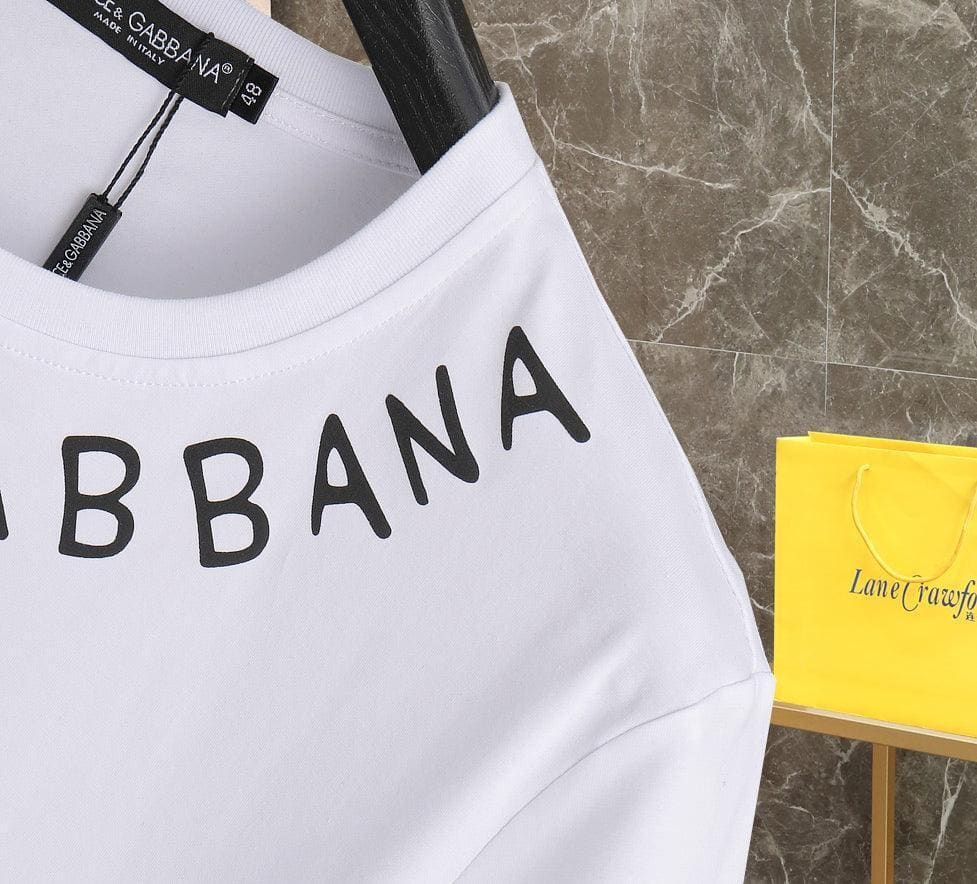 Dolce & Gabbana T-Shirt Without Collar 'White & Black' | Banlieue91
