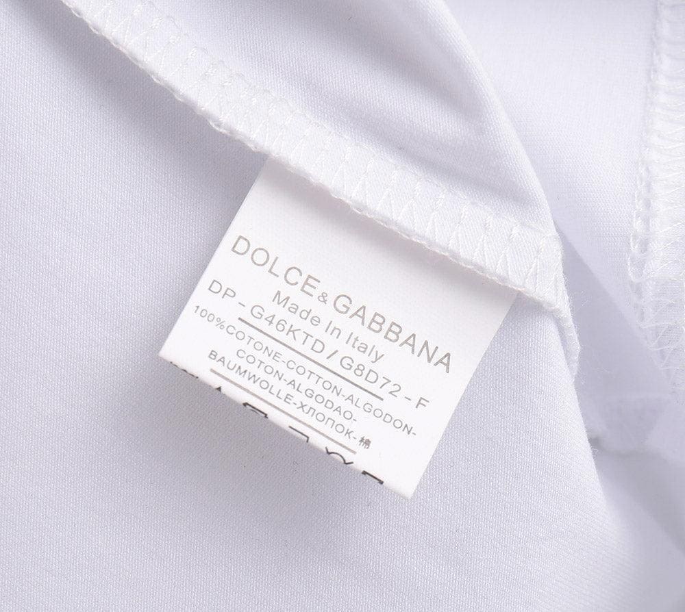 Dolce & Gabbana T-Shirt Without Collar 'White & Black' | Banlieue91