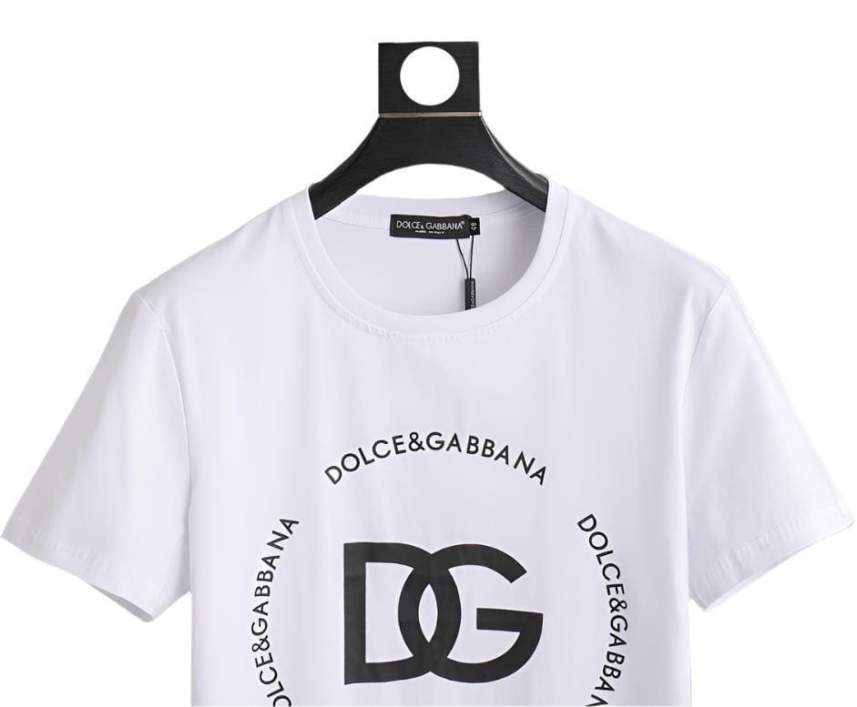 Dolce & Gabbana T-Shirt Without Collar 'White & Black' | Banlieue91