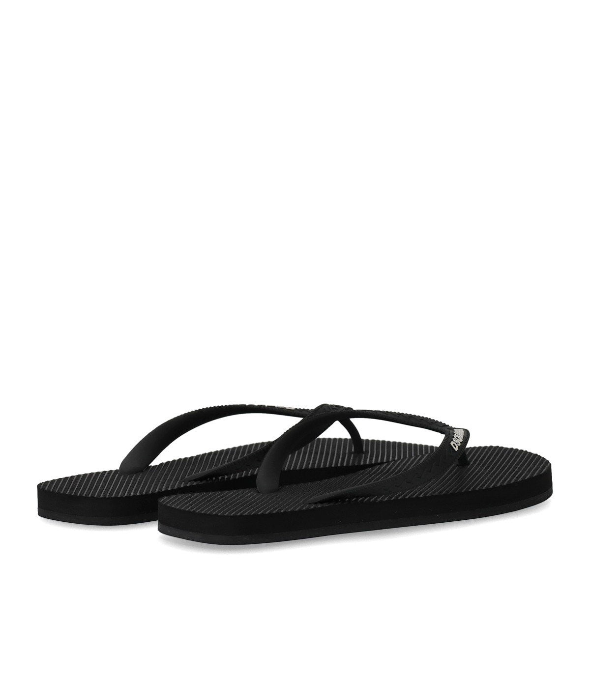 Dsquared2 Black Flip Flops With Logo - Banlieue91 -