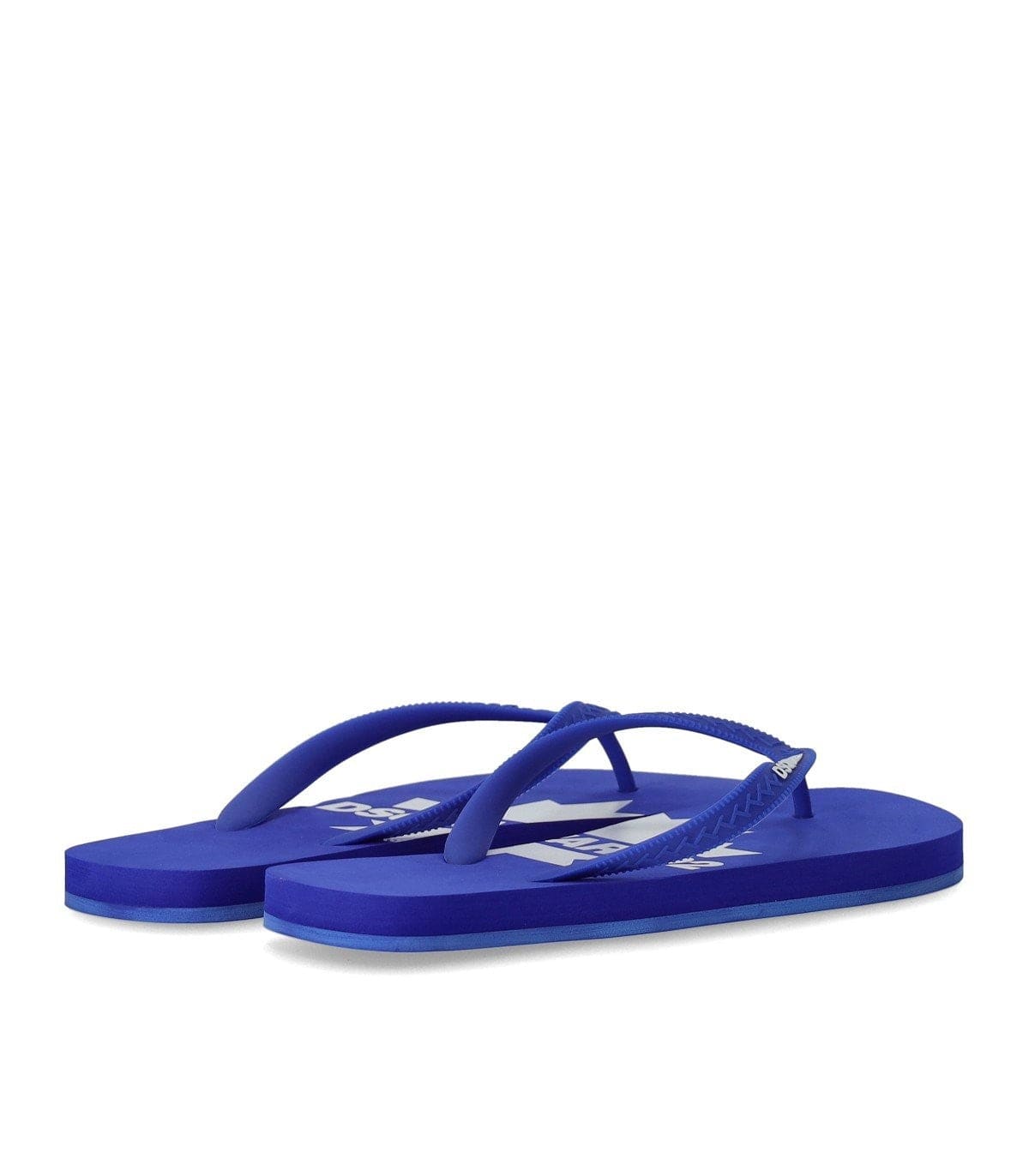 Dsquared2 Electric Blue Flip Flops With Logo | Banlieue91