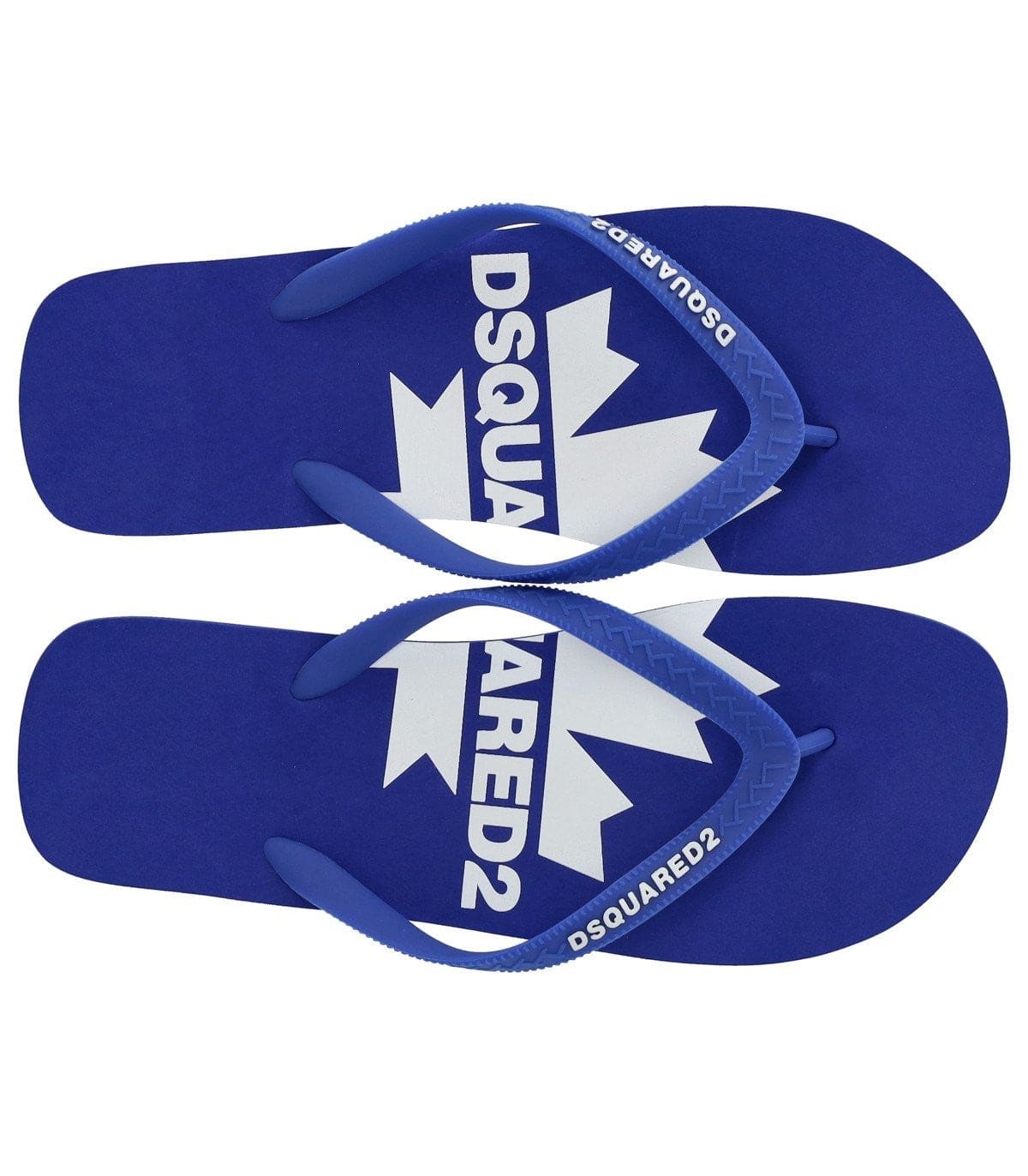 Dsquared2 Electric Blue Flip Flops With Logo | Banlieue91
