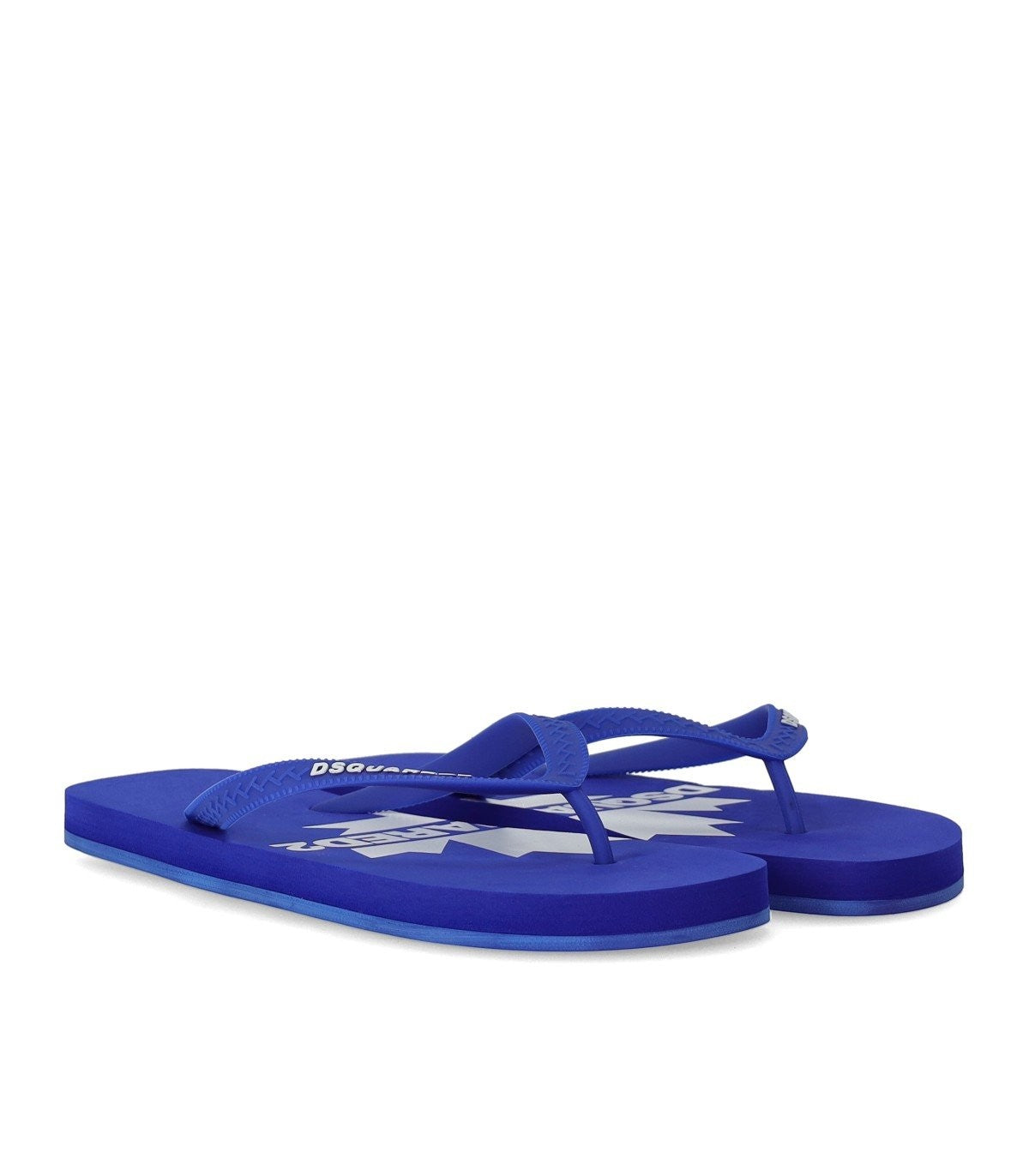 Dsquared2 Electric Blue Flip Flops With Logo - Banlieue91 -