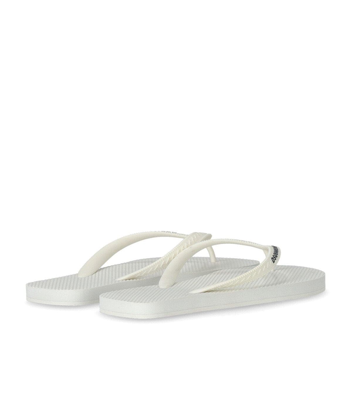 Dsquared2 White Flip Flops With Logo | Banlieue91