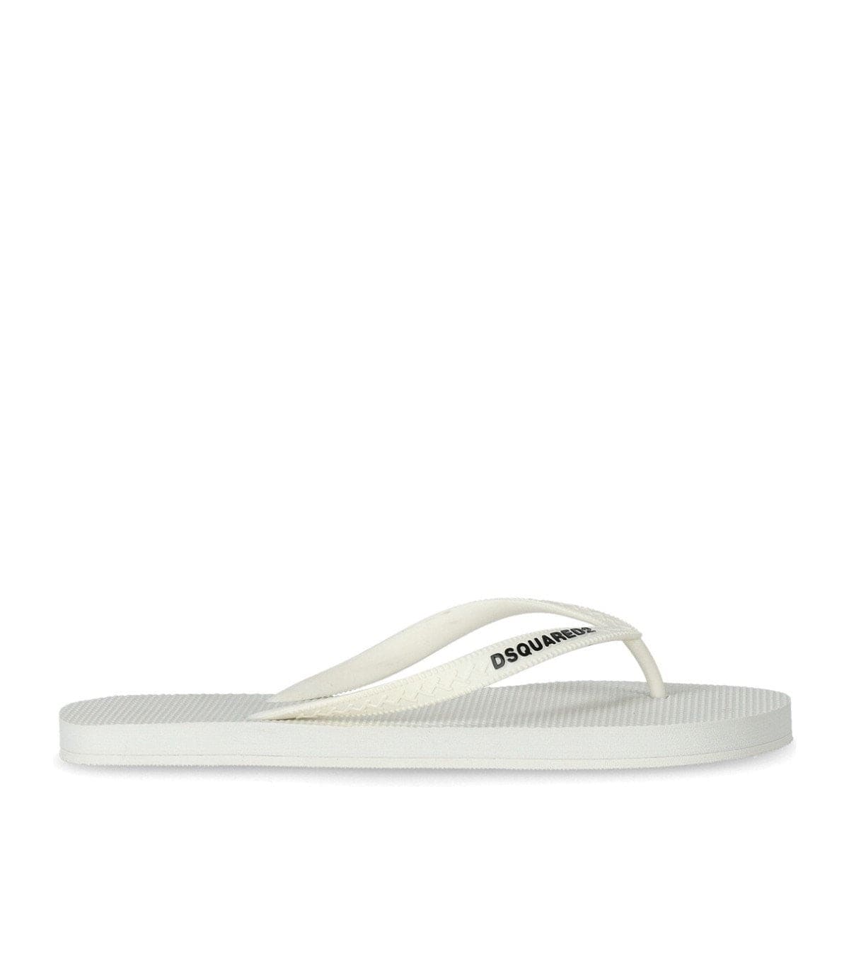 Dsquared2 White Flip Flops With Logo | Banlieue91
