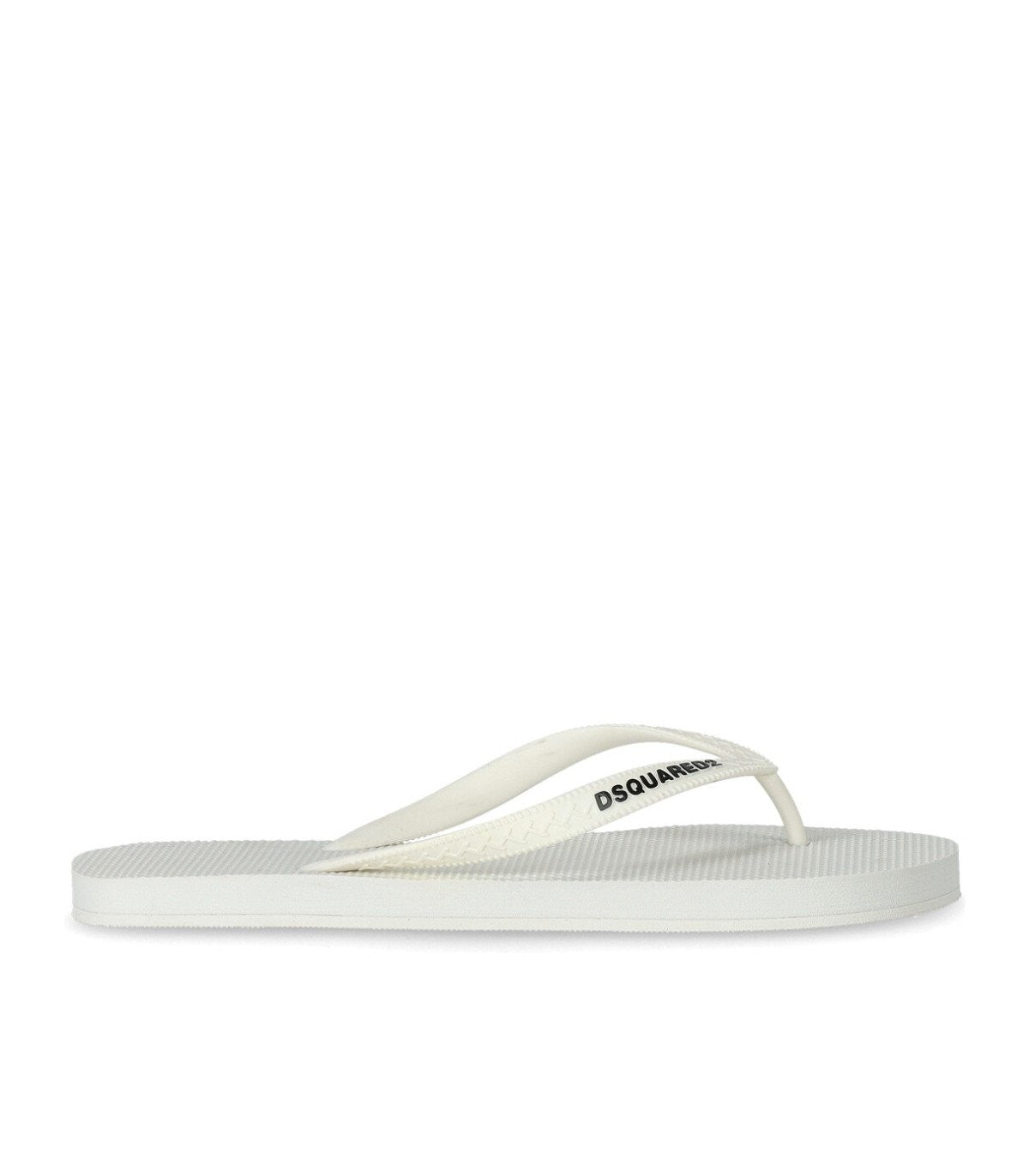 Dsquared2 White Flip Flops With Logo - Banlieue91 -