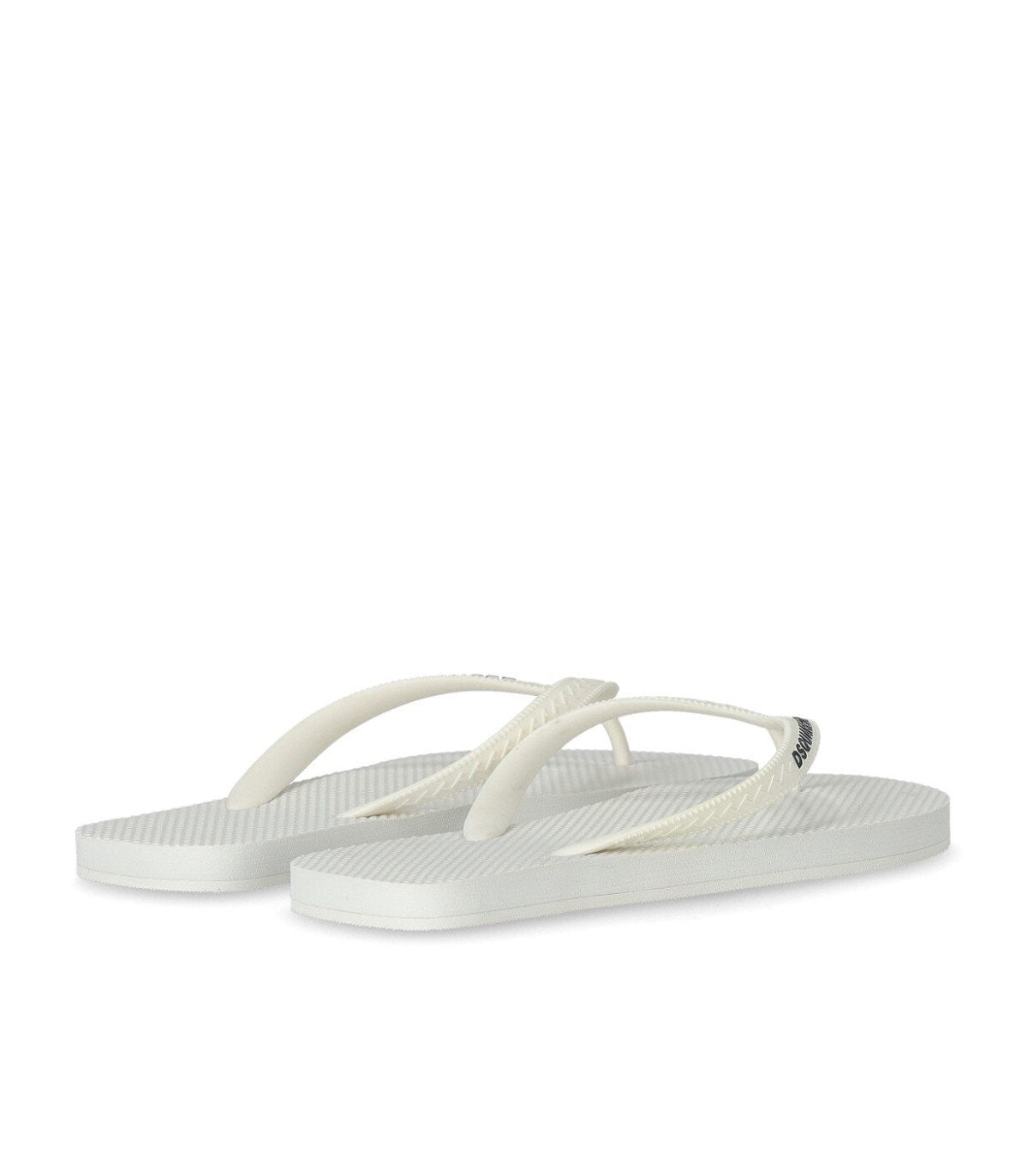Dsquared2 White Flip Flops With Logo - Banlieue91 -