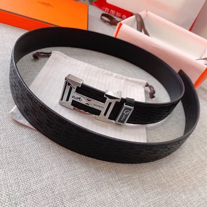 Hermes Men Buckle Belt 'Black' - Banlieue91
