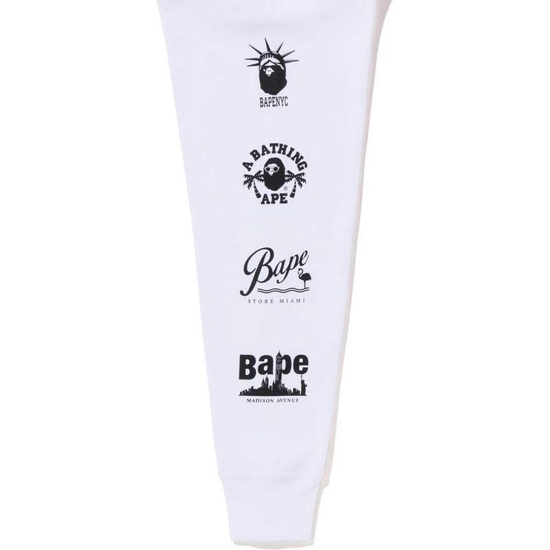 BAPE US Limited Collection USA Shark Hoodie A Bathing Ape White - Banlieue91