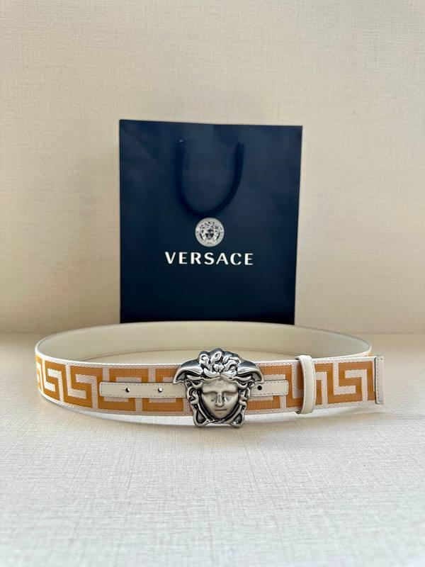 VERSACE La Medusa La Greca Belt 'Beige/White' - Banlieue91