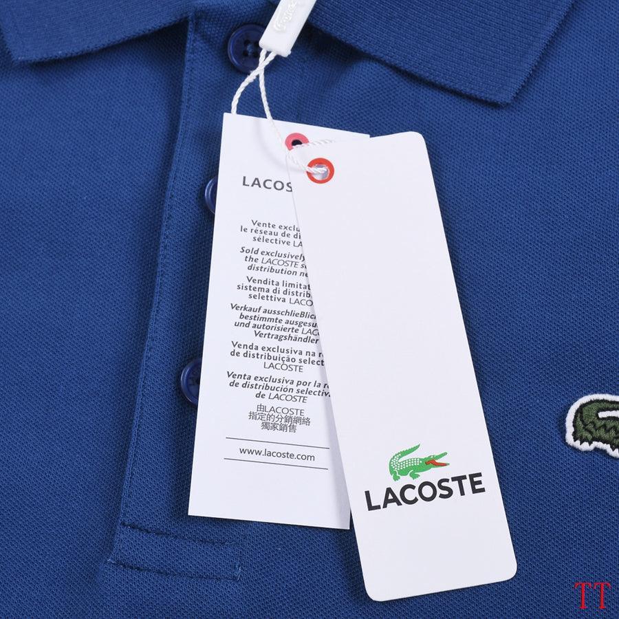 Lacoste Blue T-Shirt with Collar - Banlieue91