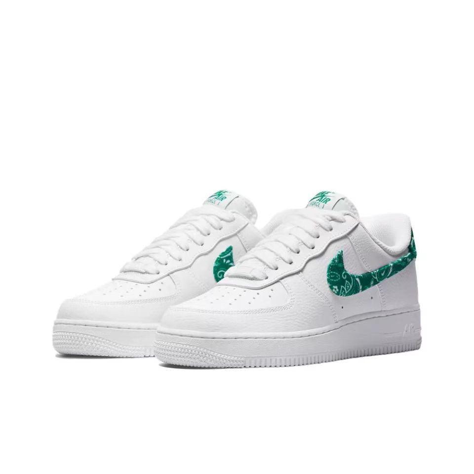 Nike Air Force 1 'Essential White/Green Paisley' - Banlieue91