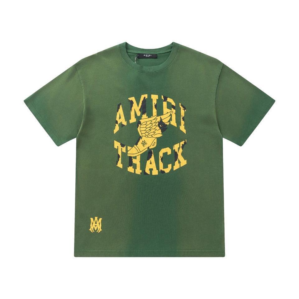 Amiri Faded Green T-Shirt Without Collar - Banlieue91