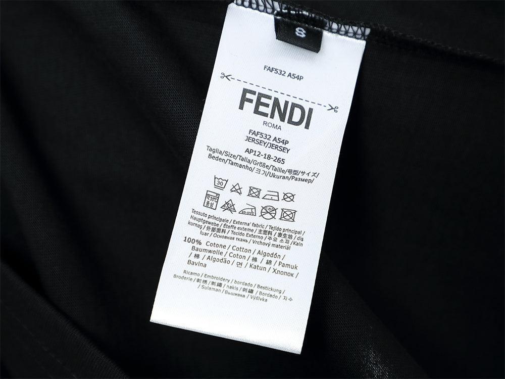 Fendi T-Shirt without Collar 'Black' - Banlieue91