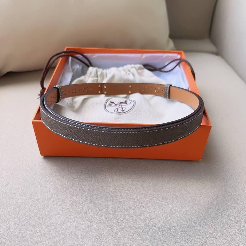 Hermes Men Gold Buckle Belt 'Grey' - Banlieue91