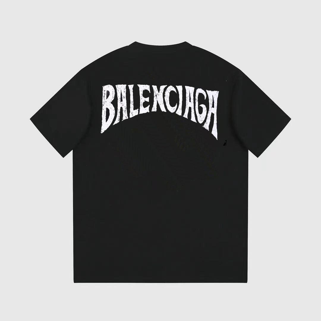 Balenciaga Black T-Shirt Without Collar - Banlieue91