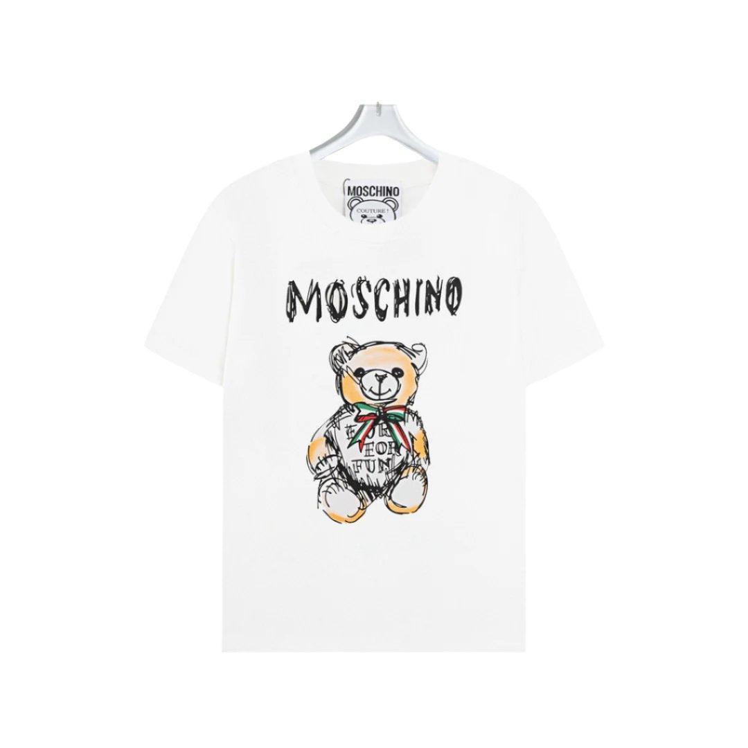 Moschino Teddy Bear T-Shirt Without Collar 'White' - Banlieue91