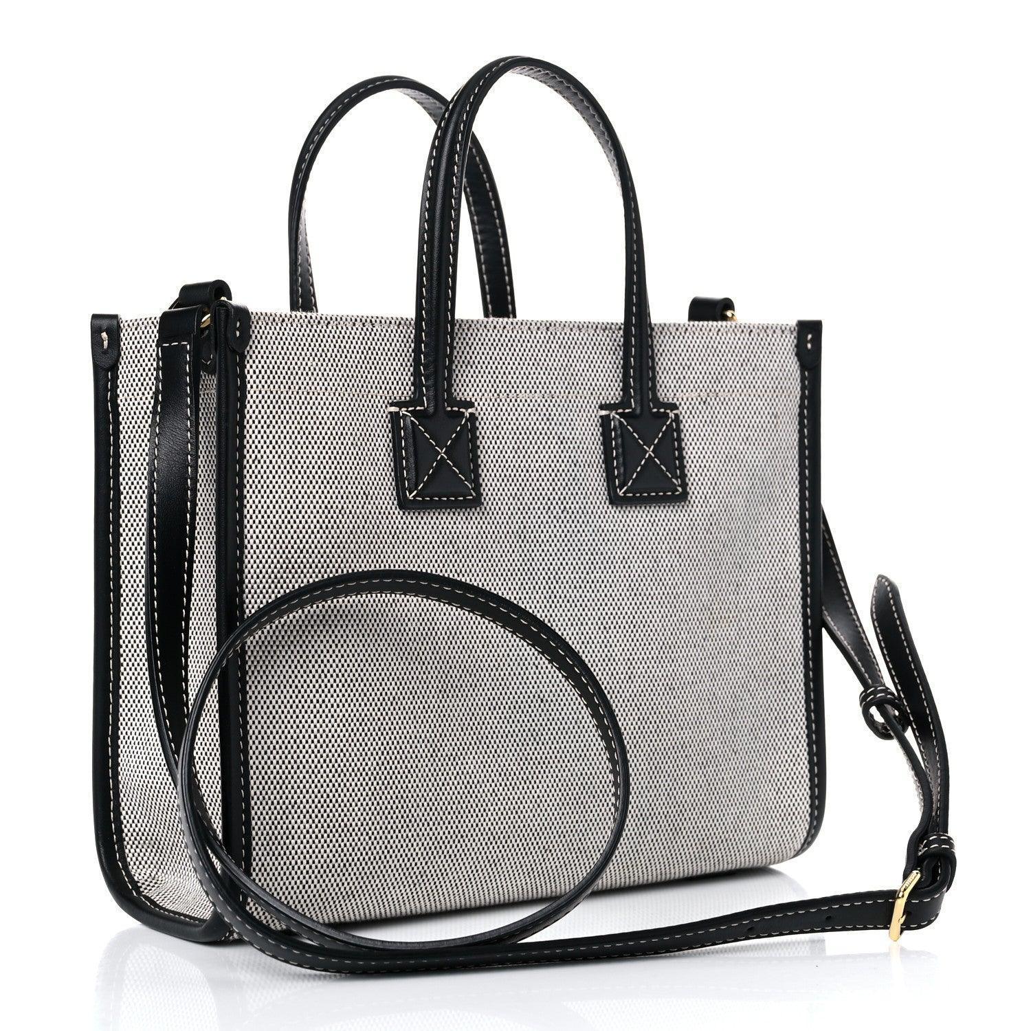 Burberry Canvas Smooth Calfskin Mini Two Tone Freya Tote - Banlieue91