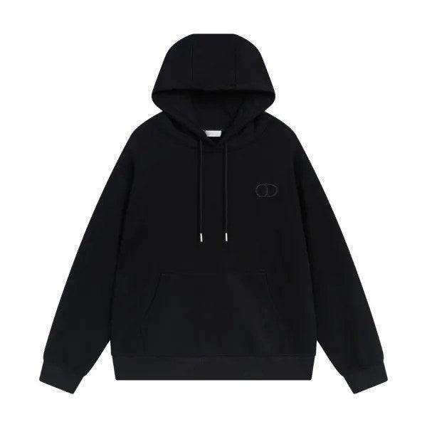 Dior Classic Letter Embroidered Hoodie Black - Banlieue91